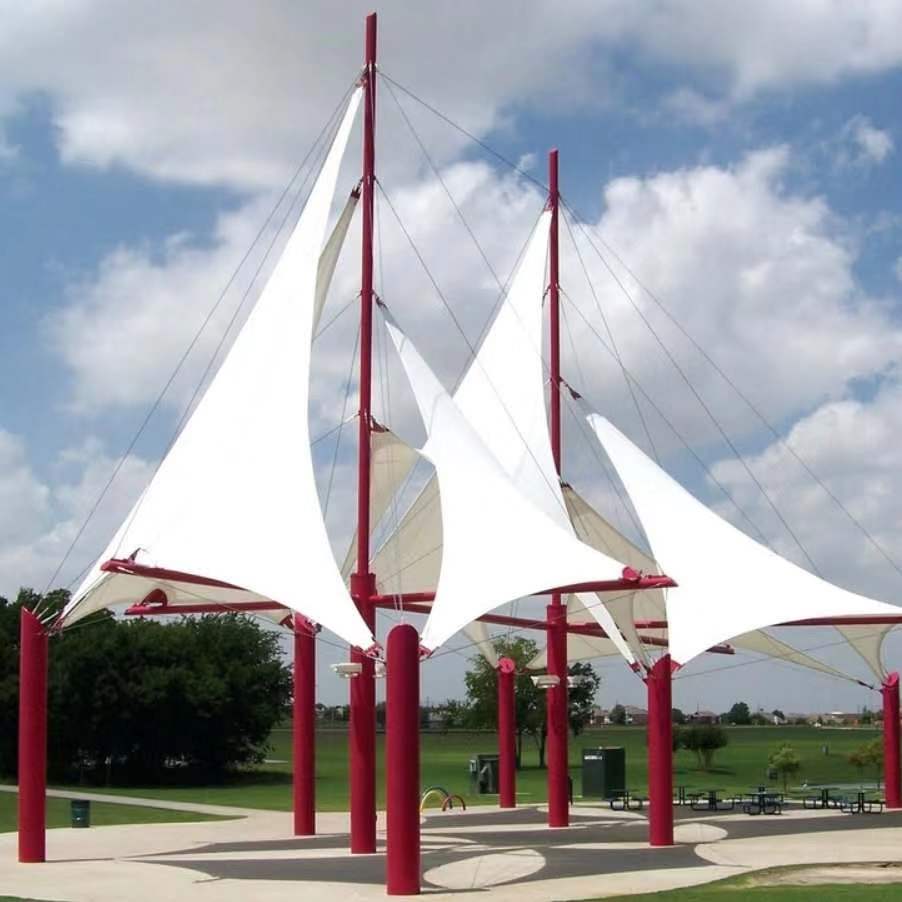 红河公园膜结构伞棚景观棚